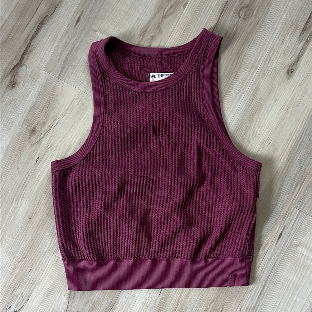 We The Free Burgundy Crop Top